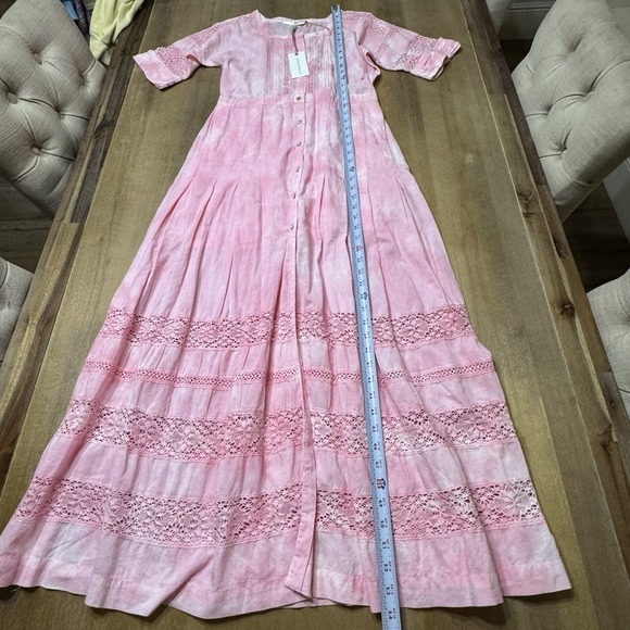 LoveShackFancy Dress Women's Small Edie Cotton Crochet Lace Maxi Boho New - Picture 7 of 16